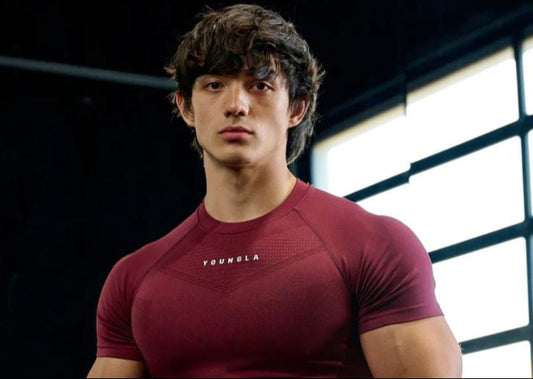 ELEVATE™ Compression Tee – Crimson Surge