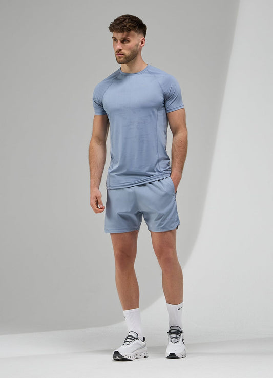 Momentum Fitted Tech Tee – Mist Blue