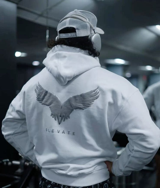 ELEVATE™ Wingback Hoodie – White